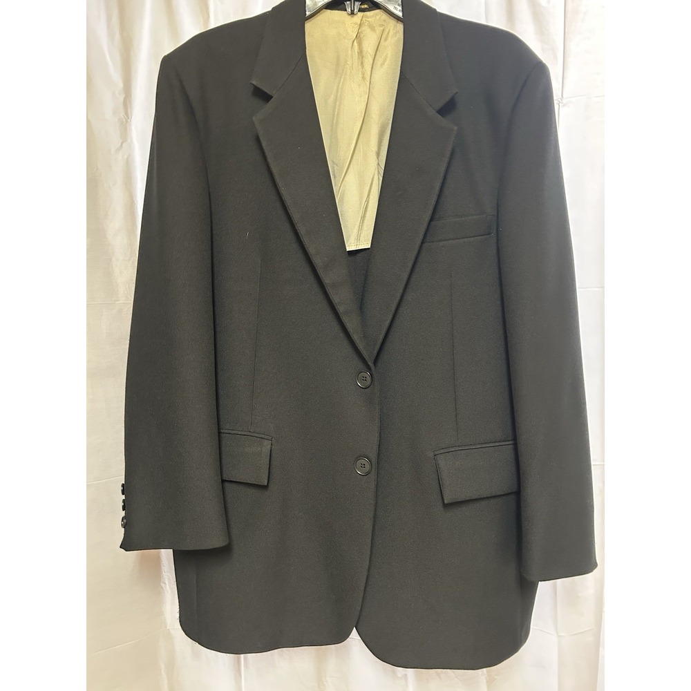 Vancort Tailored Blazer Suit Jacket VTG Black Length‎ 30" Chest 44" Sleeves 23"